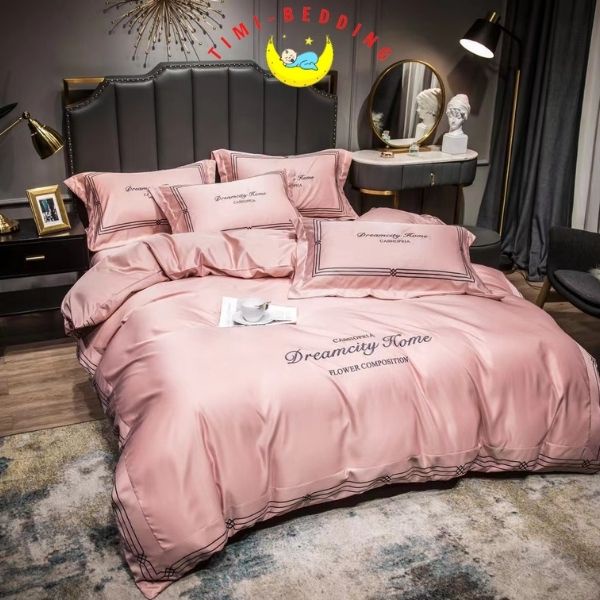 Bộ chăn ga gối lụa dreamcity home cao cấp, mềm mại, mái mẻ 4 món – Timibedding