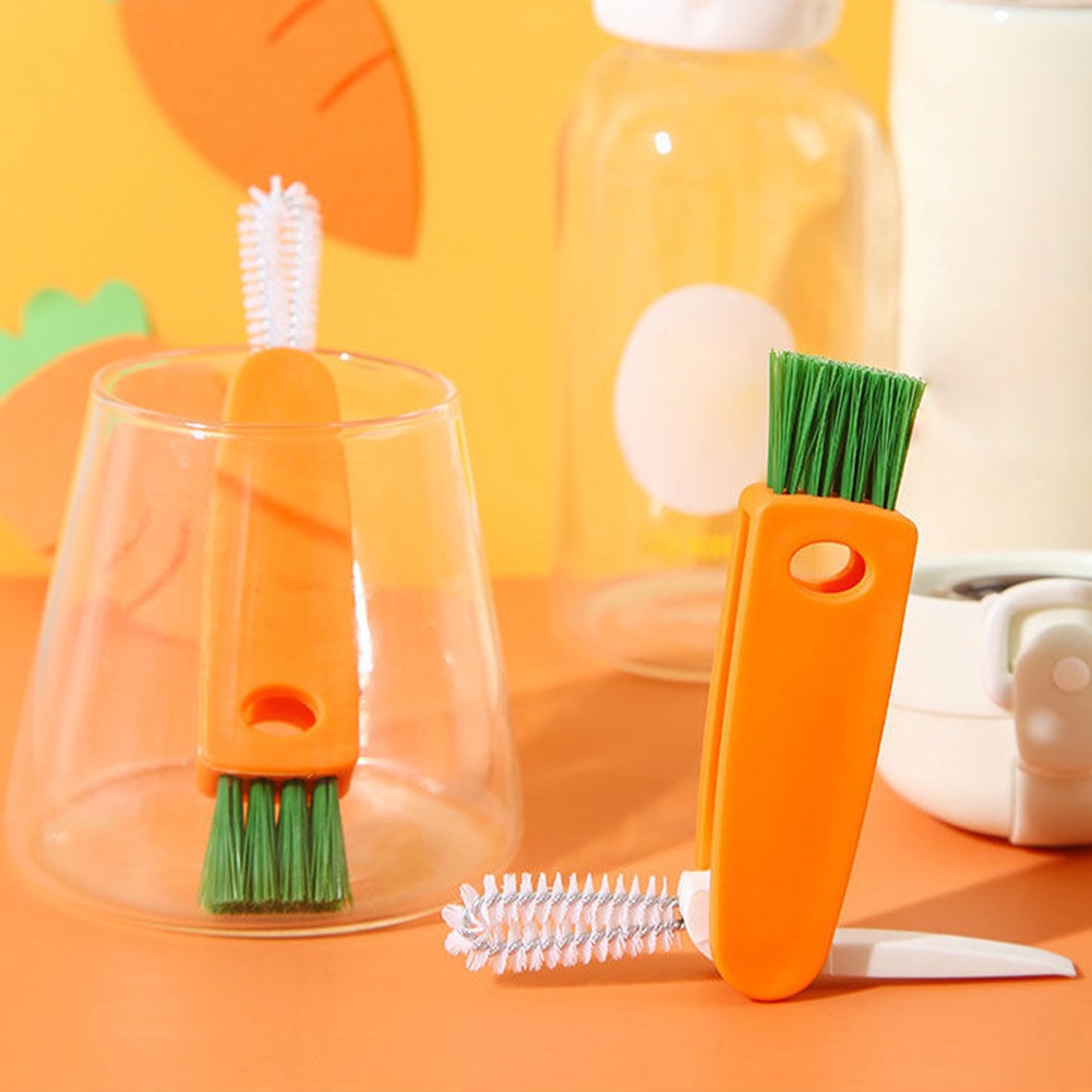 Bàn Chải Vệ Sinh Ly Tách Thiết Kế Ba Trong Một Mini Đa Năng Tiện Dụng