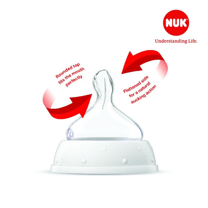 Bộ 2 núm ti cho bình sữa NUK Premium Choice+ núm ti NUK Silicone cổ rộng sản xuất tại Đức đủ size