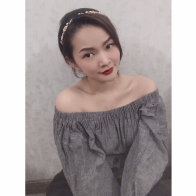 ( HÀNG MỚI VỀ ) Bờm tóc hình lá đính đá tiểu thư