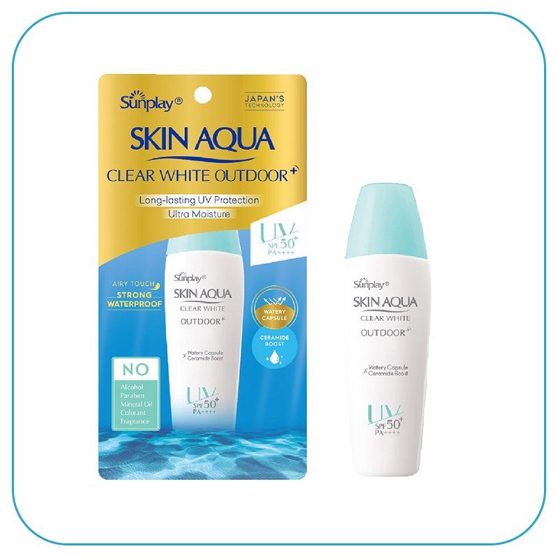 🌿. Kem chống nắng Sunplay Skin Aqua Acnes Clear Milk SPF50 PA+++,nắp xanh