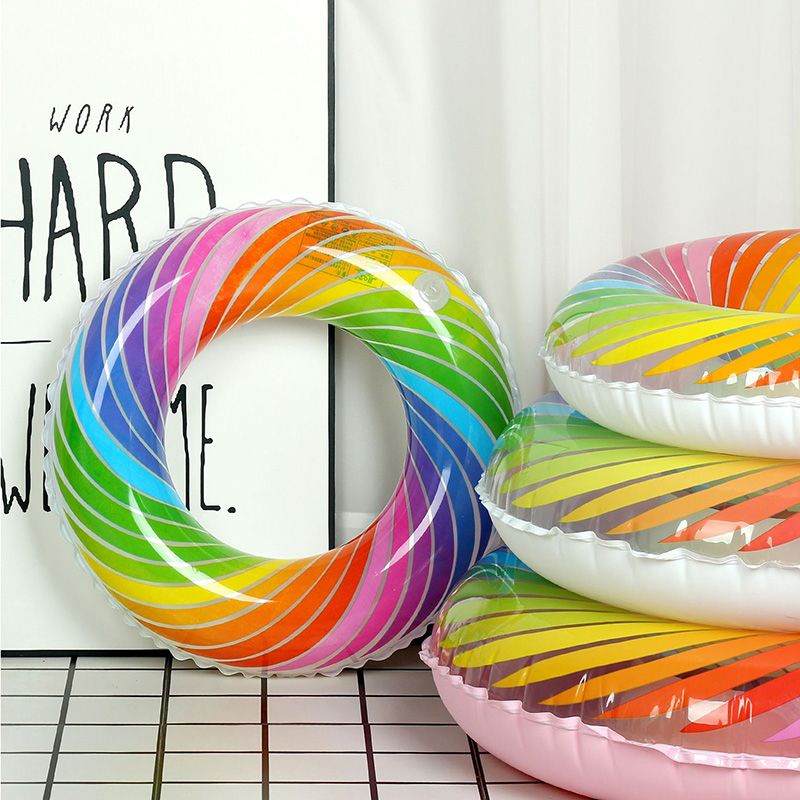 Phao bơi hình tròn in hoạ tiết vòng xoắn colorful Sportslink
