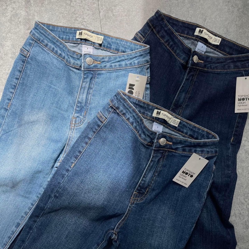 Quần Skinny Jeans Nữ Lưng Siêu Cao Hàng Xuất Chuẩn