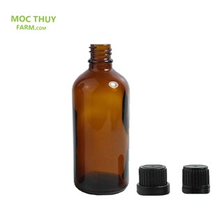 Chai thủy tinh nắp nhựa đen thường 100ml