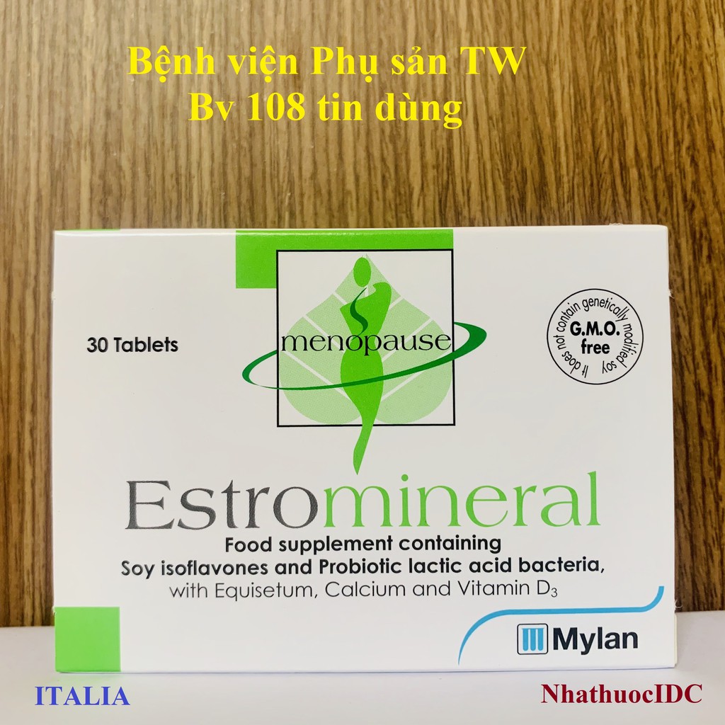 Bổ sung nội tiết tố nữ, chống lão hóa da, Viên uống tăng cường Estrogen đậu nành cho phụ nữ tiền mãn kinh - ESTROMINERAL