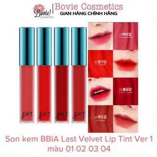 Son kem BBIA Last Velvet Lip Tint Ver 1 màu 01 02 03 04
