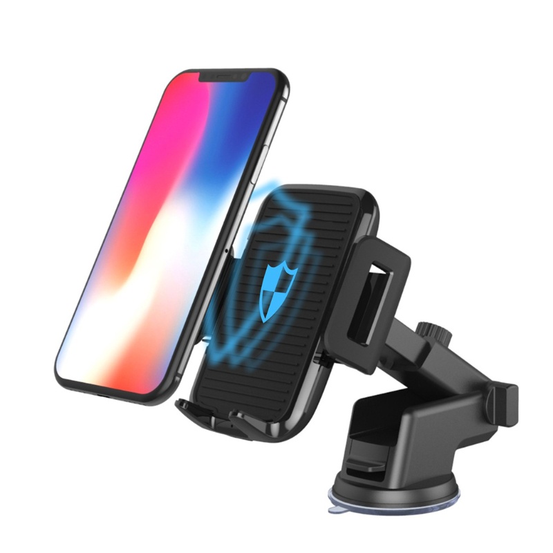 Giá Đỡ Điện Thoại Kiêm Sạc Nhanh Không Dây Qi 10W Cho Xe Hơi
