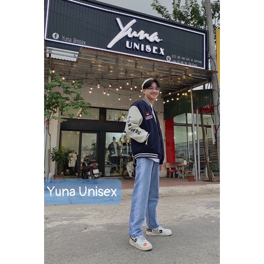 Quần jeans nam ống xuông màu xanh sọc trắng dáng hàn quốc cao cấp