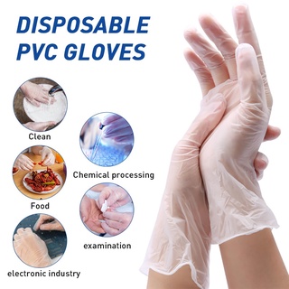 Set 100 Găng Tay vinyl PVC Trong Suốt Dùng Một Lần Đa Ứng Dụng