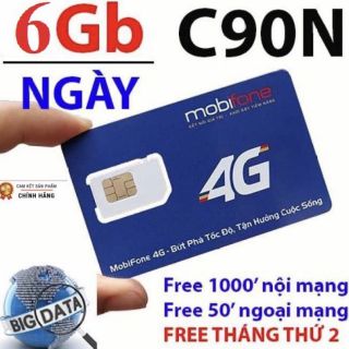 HÓT SALE SIM DATA SIÊU KHỦNG C90N 6GB/1 NGÀY,MIỄN PHÍ THÁNG ĐẦU,BẢO HÀNH MÃI MÃI