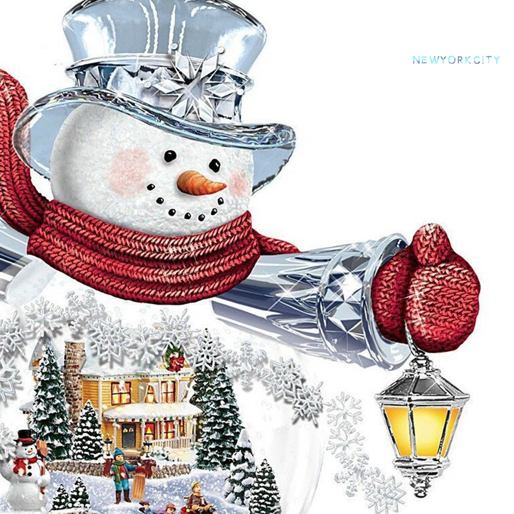 Đề Can Dán Trang Trí Giáng Sinh Bằng Pha Lê Giả Hình Cây Và Người Tuyết Thời Trang Sáng Tạo