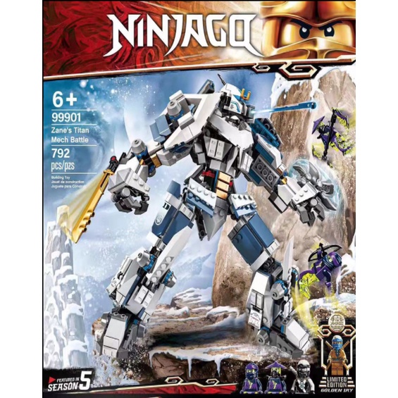 Đồ chơi giáo dục lắp Ráp mô hình ninjago zane's titan mech battle 7188 99901