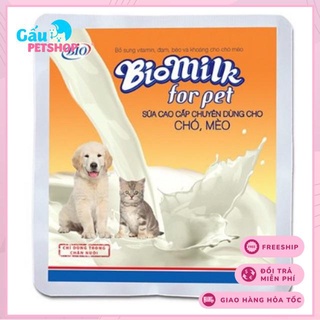 Combo 10/15 gói Sữa Bio milk cho chó mèo con (gói 100g)