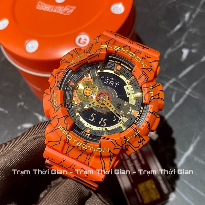Đồng hồ nam Casio G-shock Dragon Ball giới hạn GA-110JDB-4A - Kích thước vỏ : 55×51,2×16,9mm