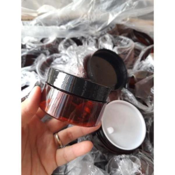 Hủ Đựng Kem ❤ RẺ VÔ ĐỊCH ❤ Hũ nhựa pet Nâu,Đen,Trong 100g đựng mỹ phẩm , thực phẩm, đồ khô, ngũ cốc
