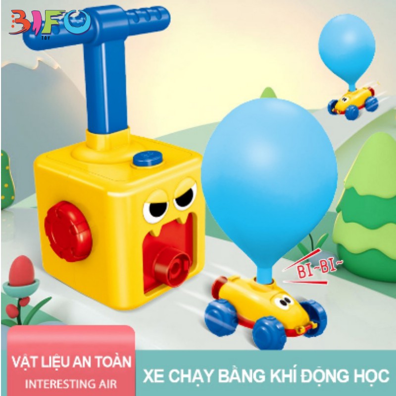 Đồ chơi xe hơi bóng bay, bơm bóng đua xe, phát triển khả năng vận động và tư duy của trẻ loại mới