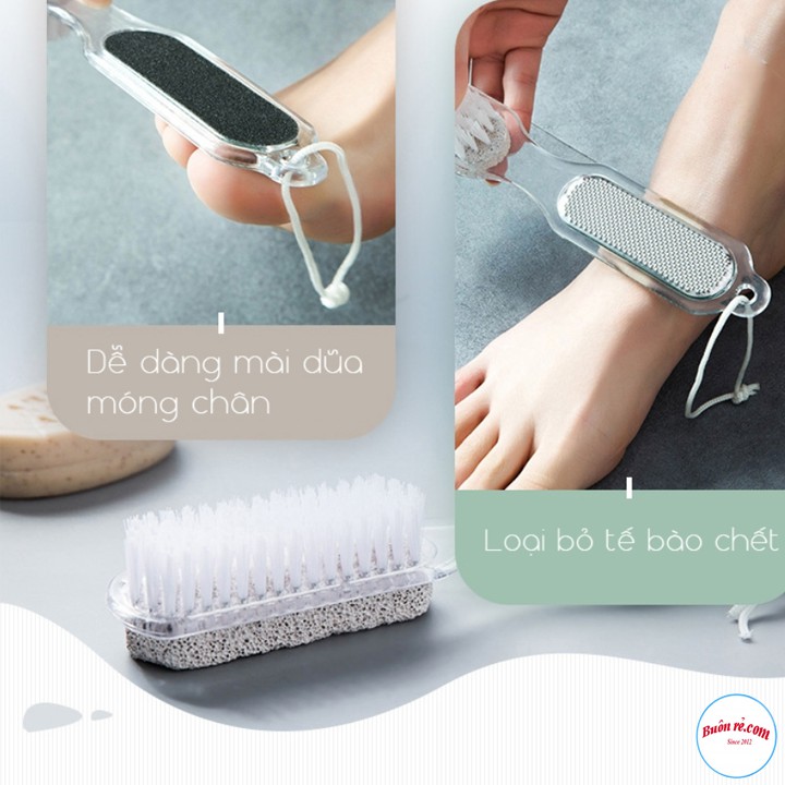 Dụng Cụ Chà Gót Chân 4In1 Thiết Kế Thông Minh Có Móc Treo Tiện Ích 00890