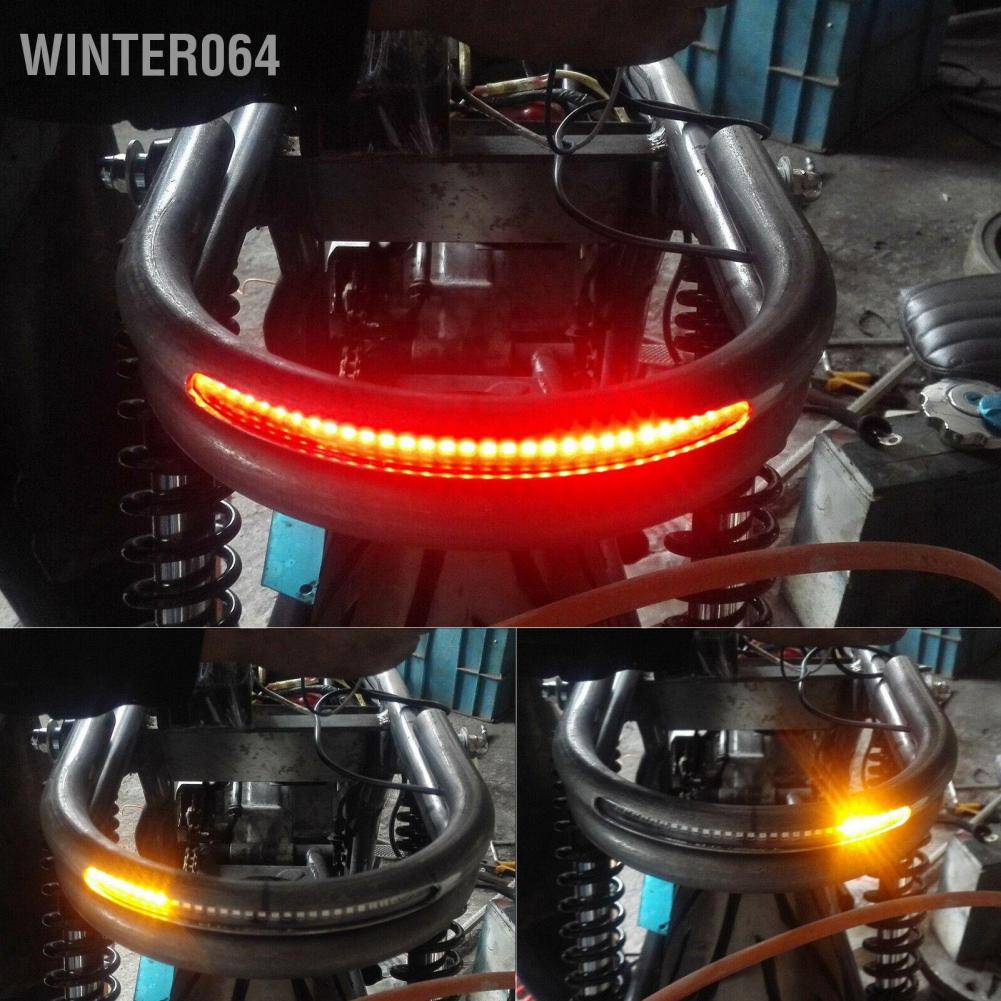 Winter064 Rear Seat Loop Tail Hoop Frame for Cafe Racer Style Flat Pipe Tube Fit Honda with Brake Turn Signal Light