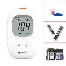 Máy đo đường huyết YUWELL Accusure 710 tặng kèm theo 10 kim lấy máu và 10 que thử đường huyết chính hãng