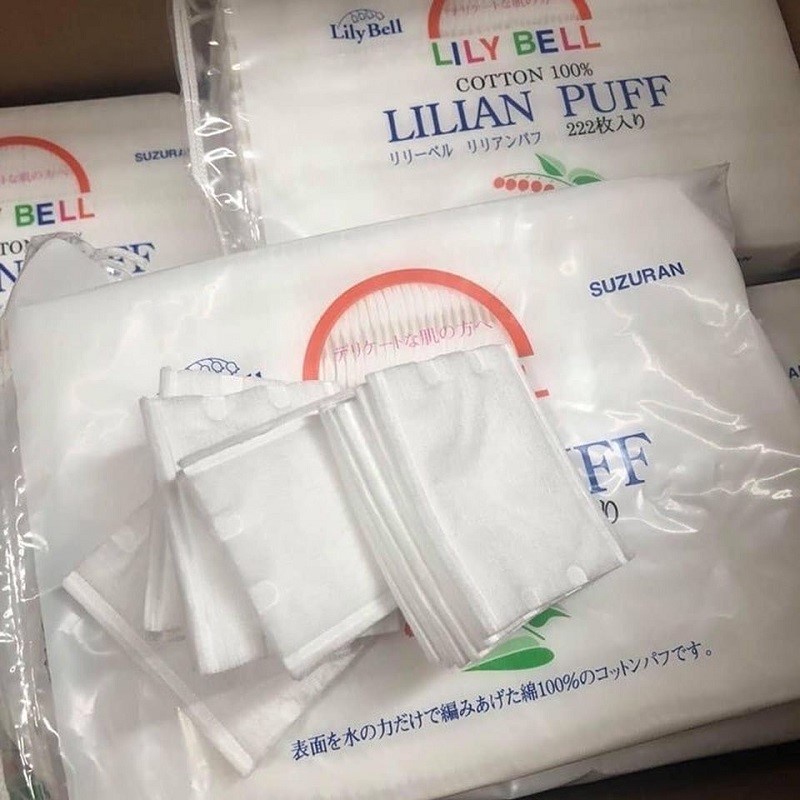 Bông tẩy trang LILY BELL SUZURAN của Nhật 222 miếng