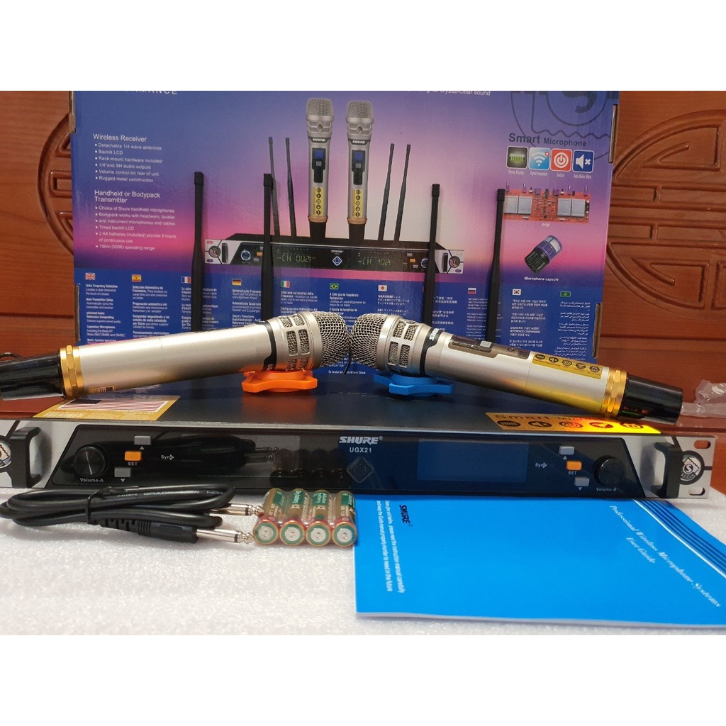 Micro không dây SHUREUGX21 loại 1TỰ NGẮT,Micro không dây chuyên dùng sự kiện loại cao cấp tự ngắt sau 5 giây