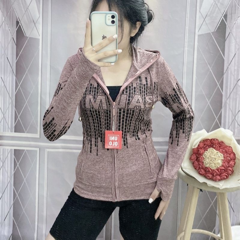 Áo Khoác Chống Nắng Nữ Eshop Bigsize Form Rộng Có Mũ Thể Thao Đẹp Nhẹ Dáng Dài Trung Niên Khoát Nữ Mùa Hè Thun Lạnh Ak02