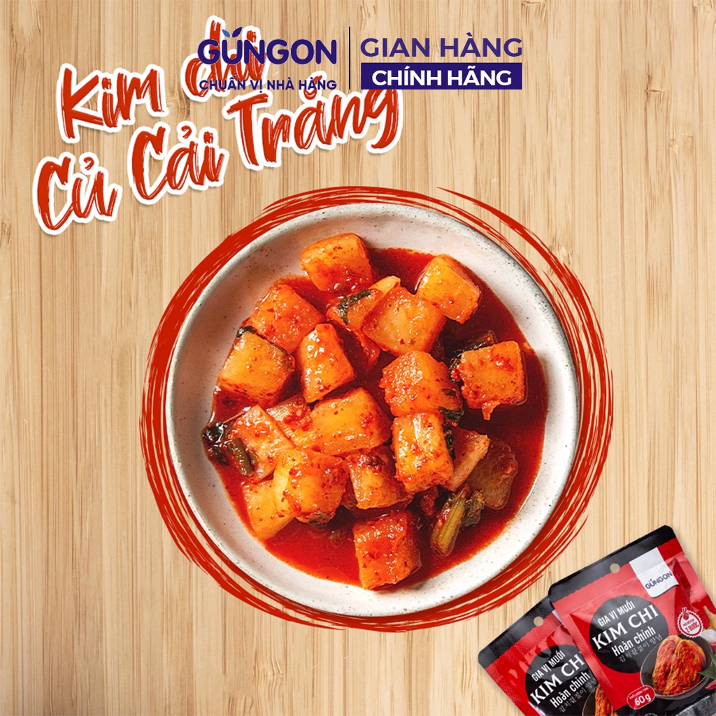 Gia vị muối kim chi GUNGON chuẩn vị Hàn Quốc 60gr - muối được 700gr kim chi