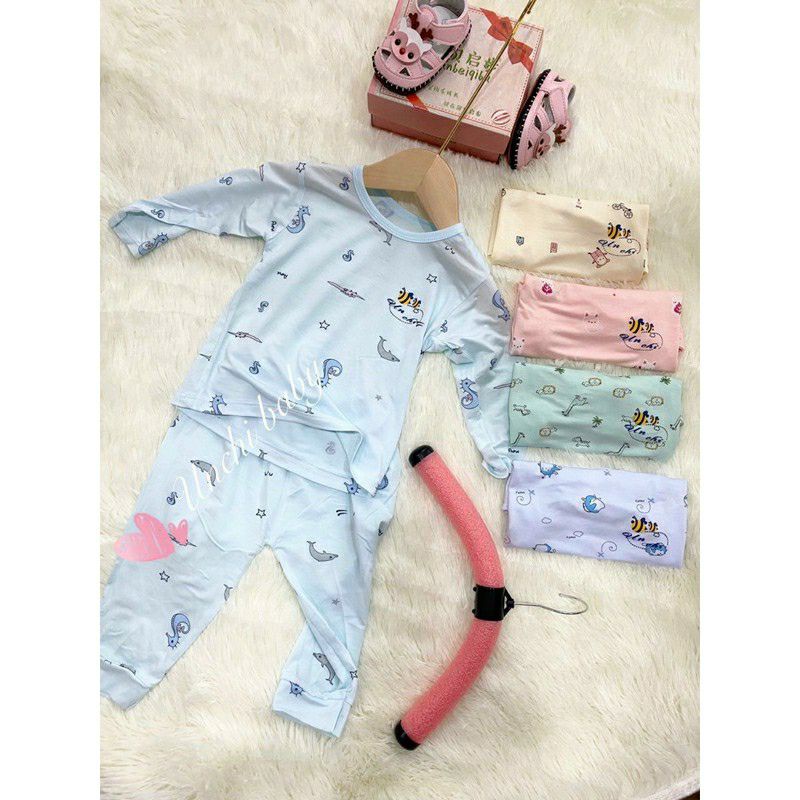 Size 0_3 month Bộ thun lạnh cài vai sơ sinh ava