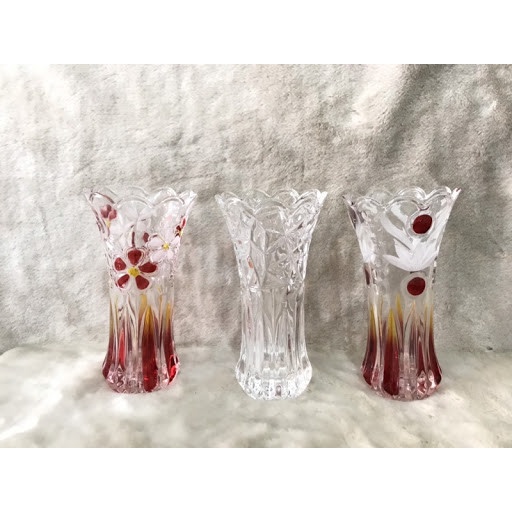 Lọ bom thủy tinh 30cm trắng