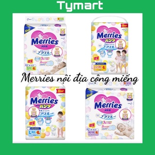 (Cộng Miếng) Tã Dán/Quần Merries Nội Địa Nhật NB96/S88/M68/L58/M64/L50/XL44/XXL28