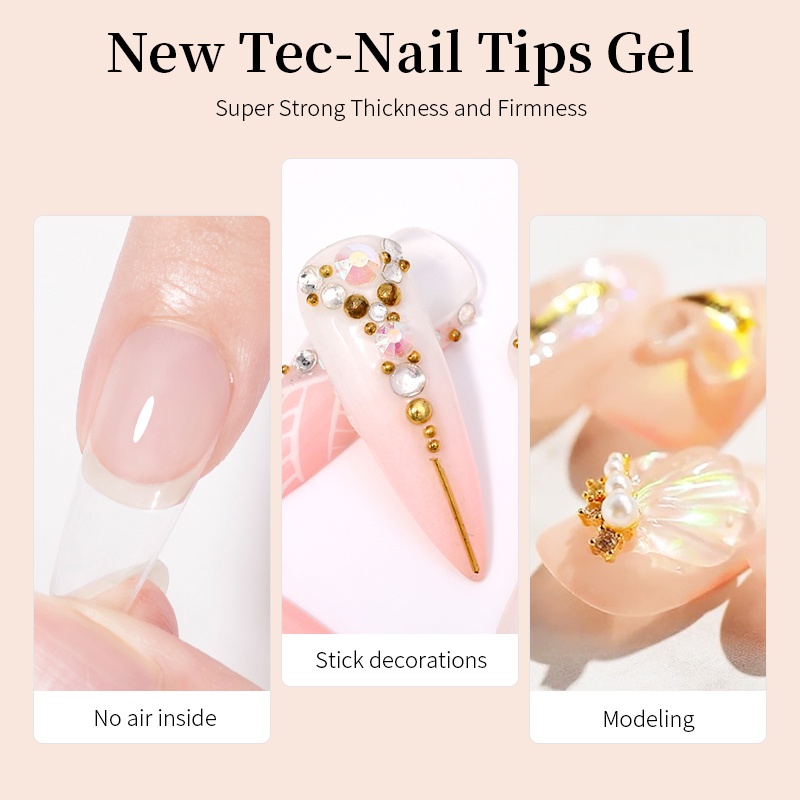 Gel sơn đắp nối móng tay BORN PRETTY UV trong suốt tiện lợi 15g