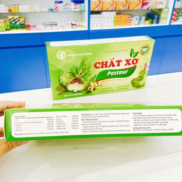 Chất xơ Pasteur, hỗ trợ bổ sung chất xơ, giảm táo bón ( hộp 20 ống x 10ml ) hàng chính hãng.