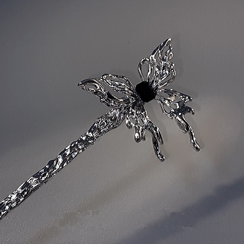 Trâm Cài Tóc Hình Bướm Bằng Kim Loại Phong Cách Trung Hoa Cổ Điển Cho Nữ