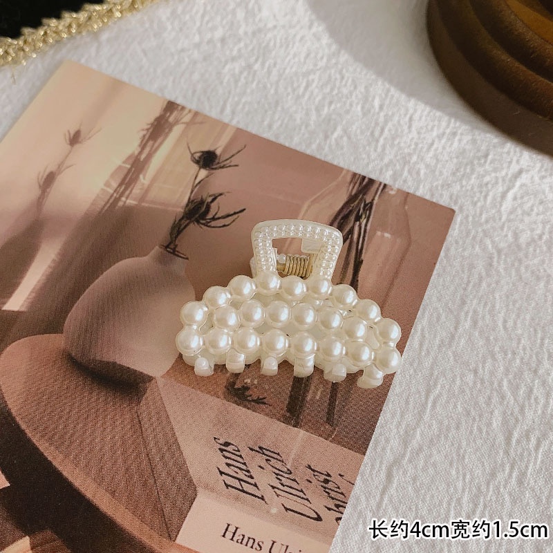 Kẹp tóc đính ngọc trai giả phong cách cổ điển thời trang thanh lịch dành cho nữ