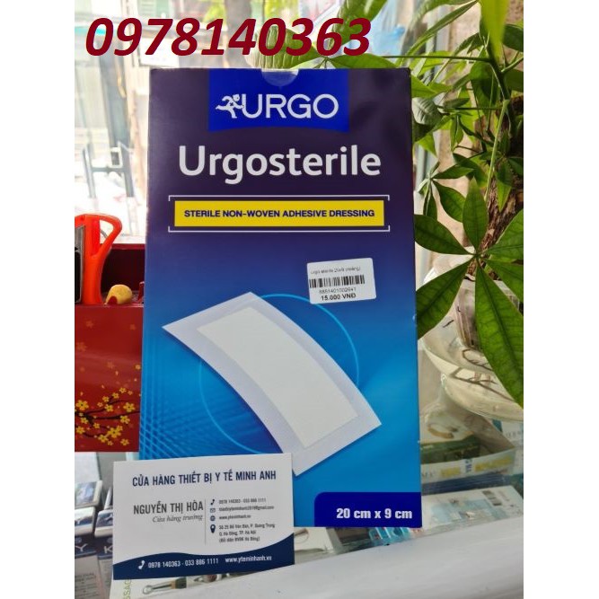 COMBO 5 Miếng Băng dán vết thương có gạc vô trùng urgo sterile 20x9cm