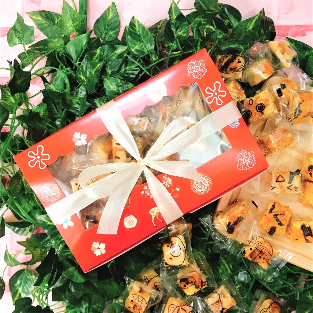 Kẹo Nougat Trứng Muối - Bánh Bông Tuyết Phô Mai Chà Bông Rong Biển