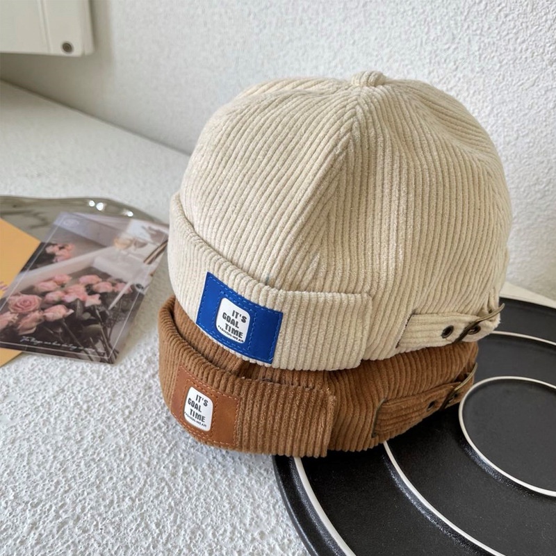 Mũ beanie LINJW chất cotton mềm hợp thời trang cho unisex