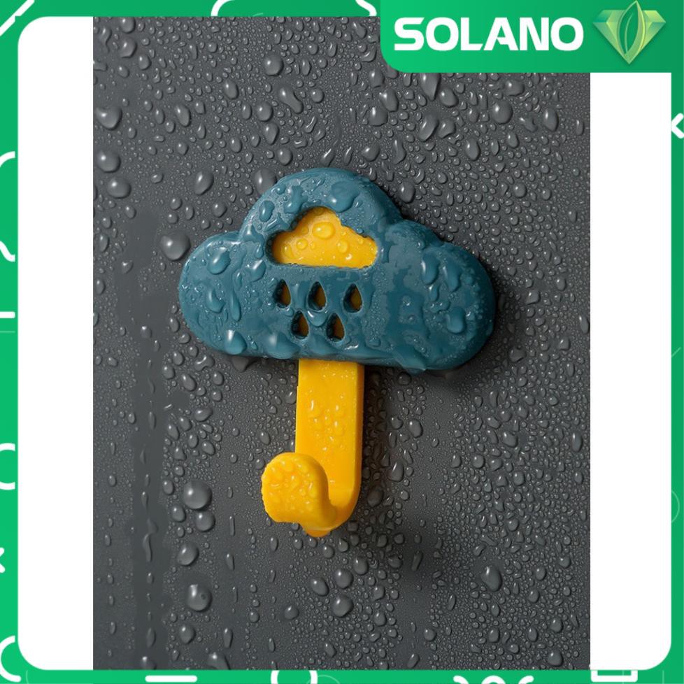 Móc dán tường SOLANO móc treo dán tường hình đám mây nhiều màu dính tường siêu chắc HG-001215