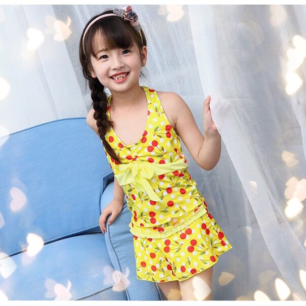 Bikini đồ bơi đi biển Áo tắm trẻ em hai mảnh kiểu đầm | BigBuy360 - bigbuy360.vn