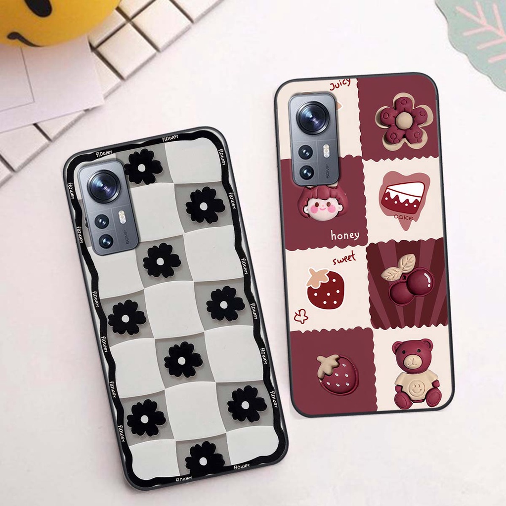 Ốp Xiaomi 12 / Xiaomi 12 Pro in hình trái tim, caro kẹo ngọt đầy cá tính siêu đẹp siêu chất