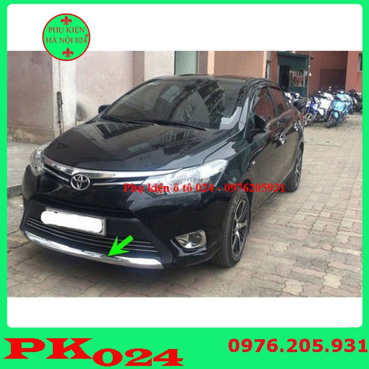 Ốp cản trước Vios 2014-2017 mạ crom trang trí chống trầy bảo vệ xe