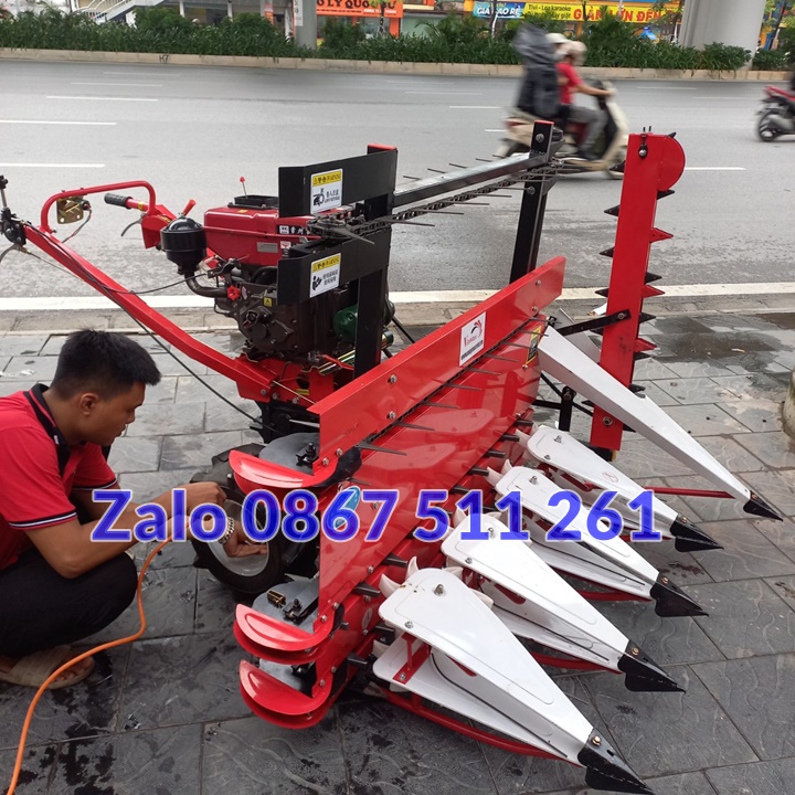 Máy gặt lúa xếp dãy, máy cắt cỏ voi