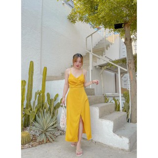ĐẦM 2 DÂY VÀNG MAXI XẺ TÀ 10390