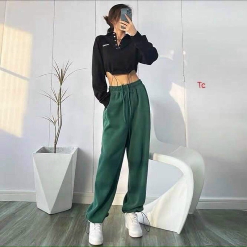 Quần Jogger xanh rêu