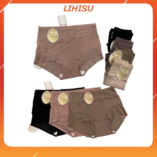Quần lót nữ Quần chip LIHISU chất cotton lạnh cao cấp cạp viền ren hoa đẹp mặc siêu mê ly dễ chịu thoải mái QL14