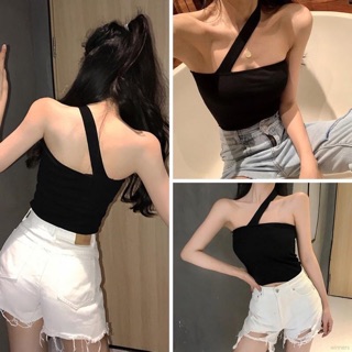 [CÓ SẴN] Áo ống thun co giãn dây chéo