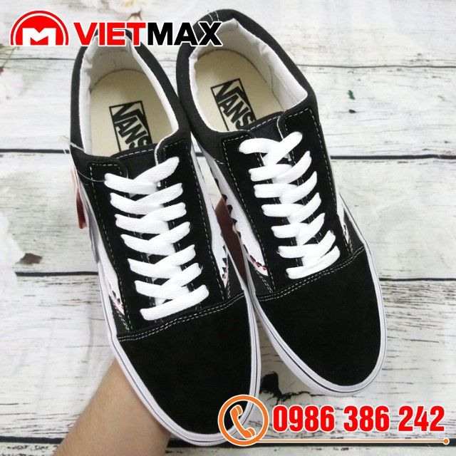 [Kèm Box] Giày Vans Cá Mập Trắng (Răng Cưa) Nam Nữ | BigBuy360 - bigbuy360.vn