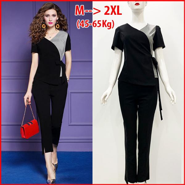 HÌNH THẬT - SET BỘ CÔNG SỞ KIỂU SET ÁO PHỐI REN TAY LOE TRẺ TRUNG S3279 S3086