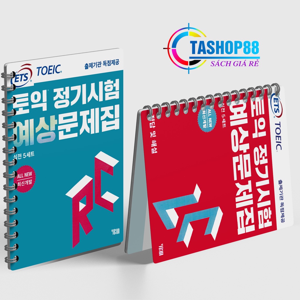 ETS TOEIC 2021  _Tặng kèm file nghe cùng 10 bộ giấy thi TOEIC_ Đóng Gáy xoắn