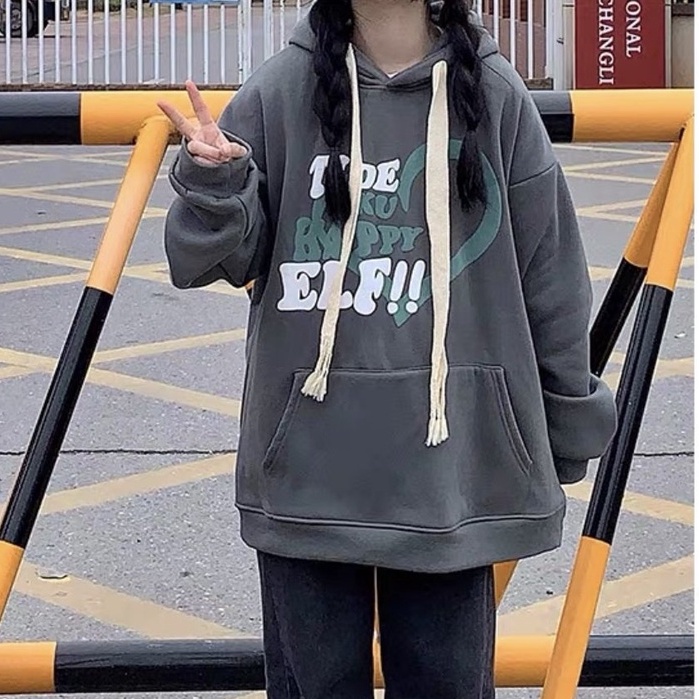 Áo hoodie TIDE tim xanh thụng nam nữ Flashsaleshop 👉 Chất nỉ ngoại mặt vải lì ko xù mát tay unisex